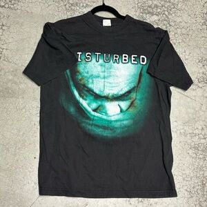 Vintage Disturbed The Sickness European Tour 2001 Band Rock T-Shirt Size L Rare
